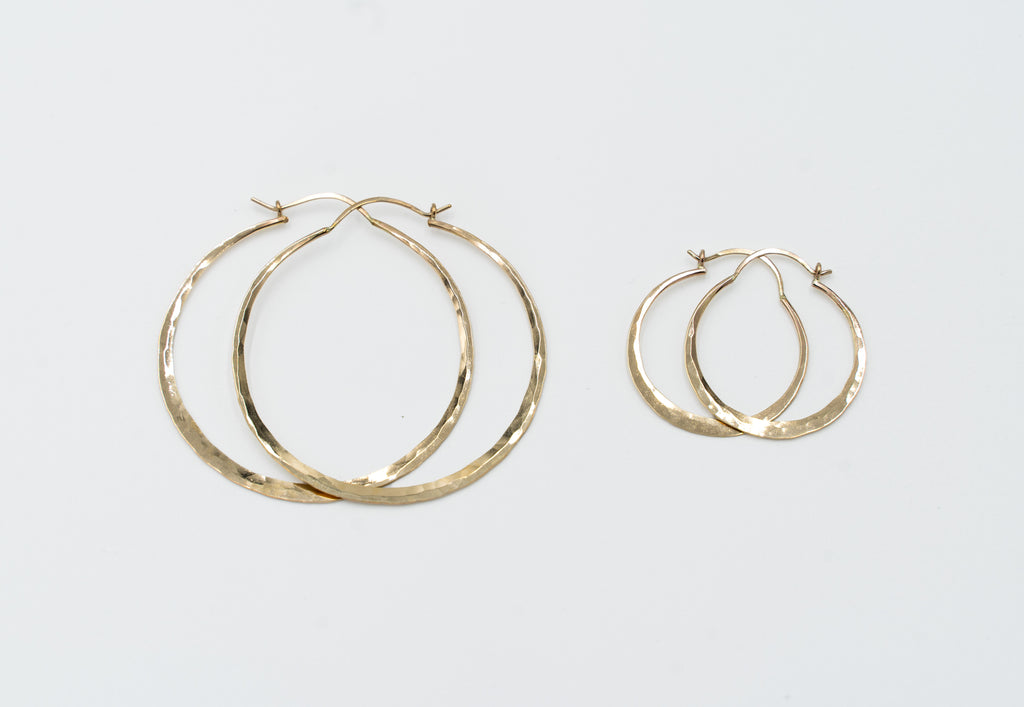 Hammered Hoops - Medium