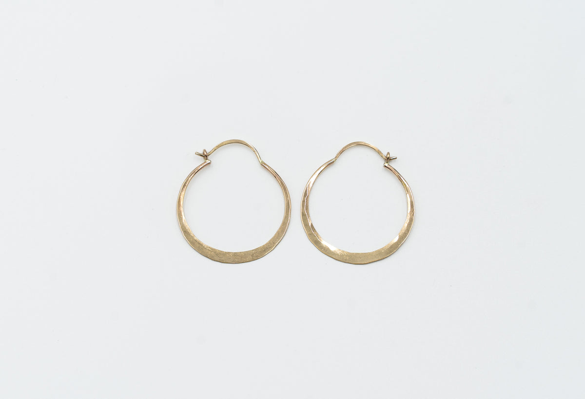 Hammered Hoops - Medium