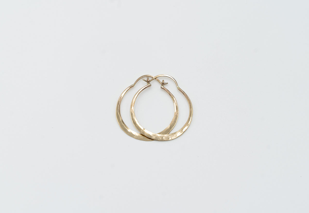 Hammered Hoops - Medium